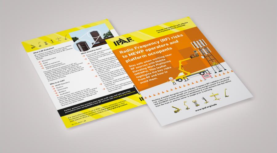 IPAF Radio Frequency Leaflet Mockup - EN