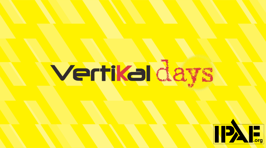 Vertikal Days logo on yellow background with IPAF logo